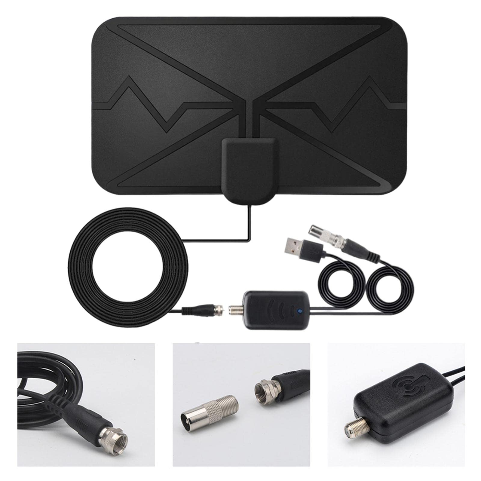 Lot de 10 antennes TV numériques d'intérieur amplifiées avec chaînes locales