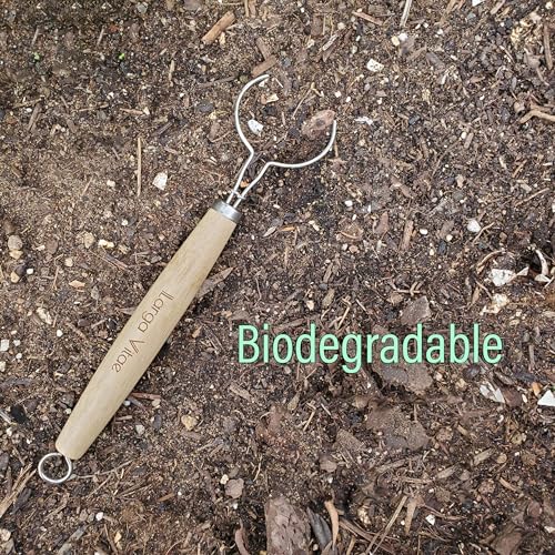 Image of Bamboo Thick Dish Brush Handle 3-Pack | Fits Tampico, Palm, Sisal & Natural Fiber Heads | Plastic-Free, Biodegradable | Zero Waste Kitchen Scrubber Replacement Handle