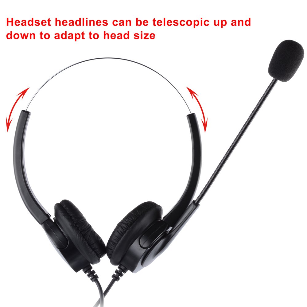 Telephone Headset, PChero RJ9 Noise Cancelling Headset with Mic for Call  Center, Desk Telephone, Perfect for Phone Sales, Insurance, Hospitals,  Telecom Operators - [Monaural] (Binaural) : Amazon.com.au: Electronics