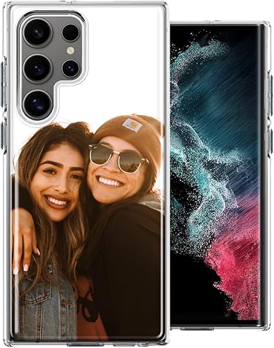 Miniatura 7 de MUNDAZE Funda de teléfono con foto personalizada para Samsung Galaxy S24 Ultra 5G solamente, diseña tu propia funda transparente para hombres y