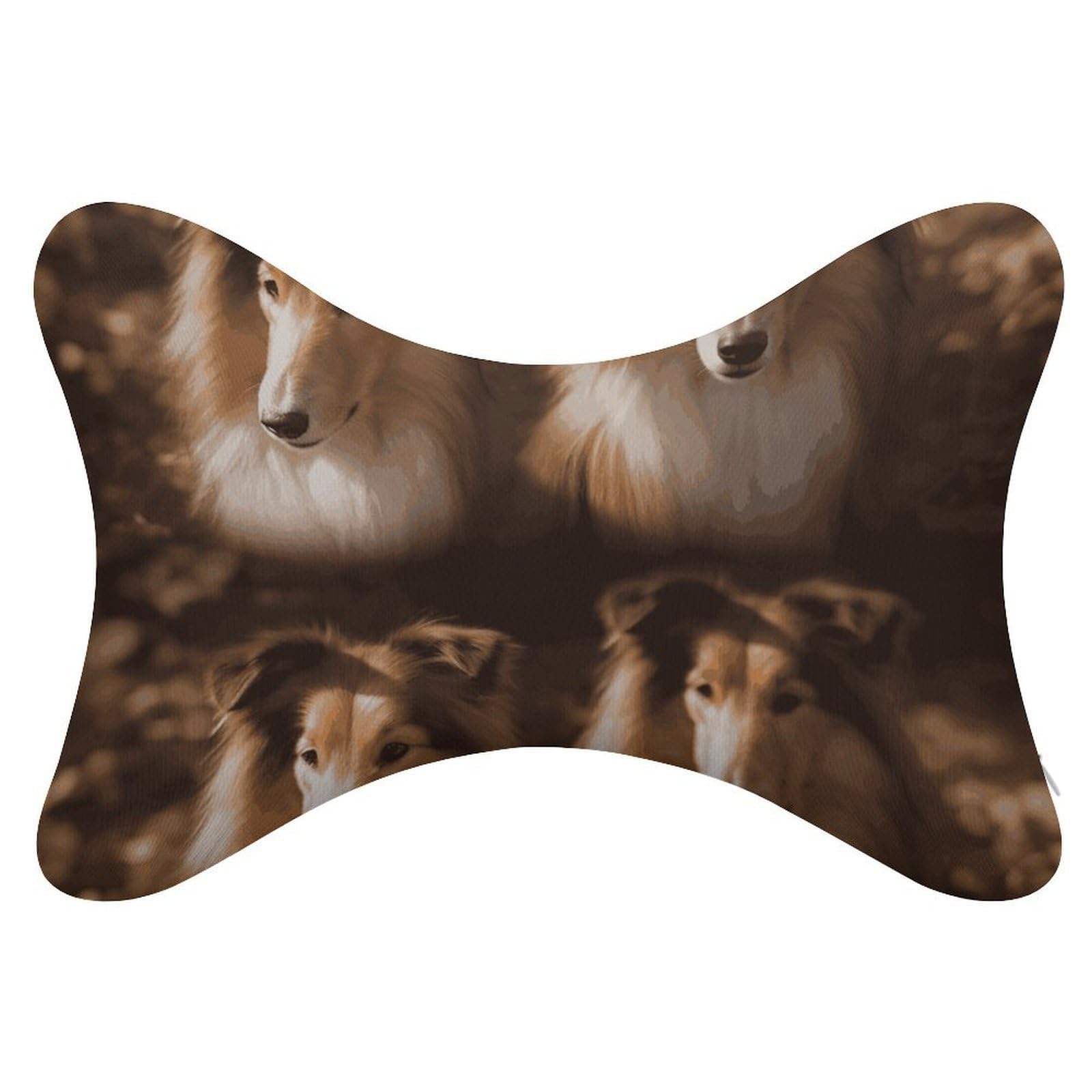 Adfgyerh Style Shelties Pillow ，Memory Foam Pillow Core，Cushion,Provide Neck Support，Car Pillows For Travel Car Seats And Home Offices.