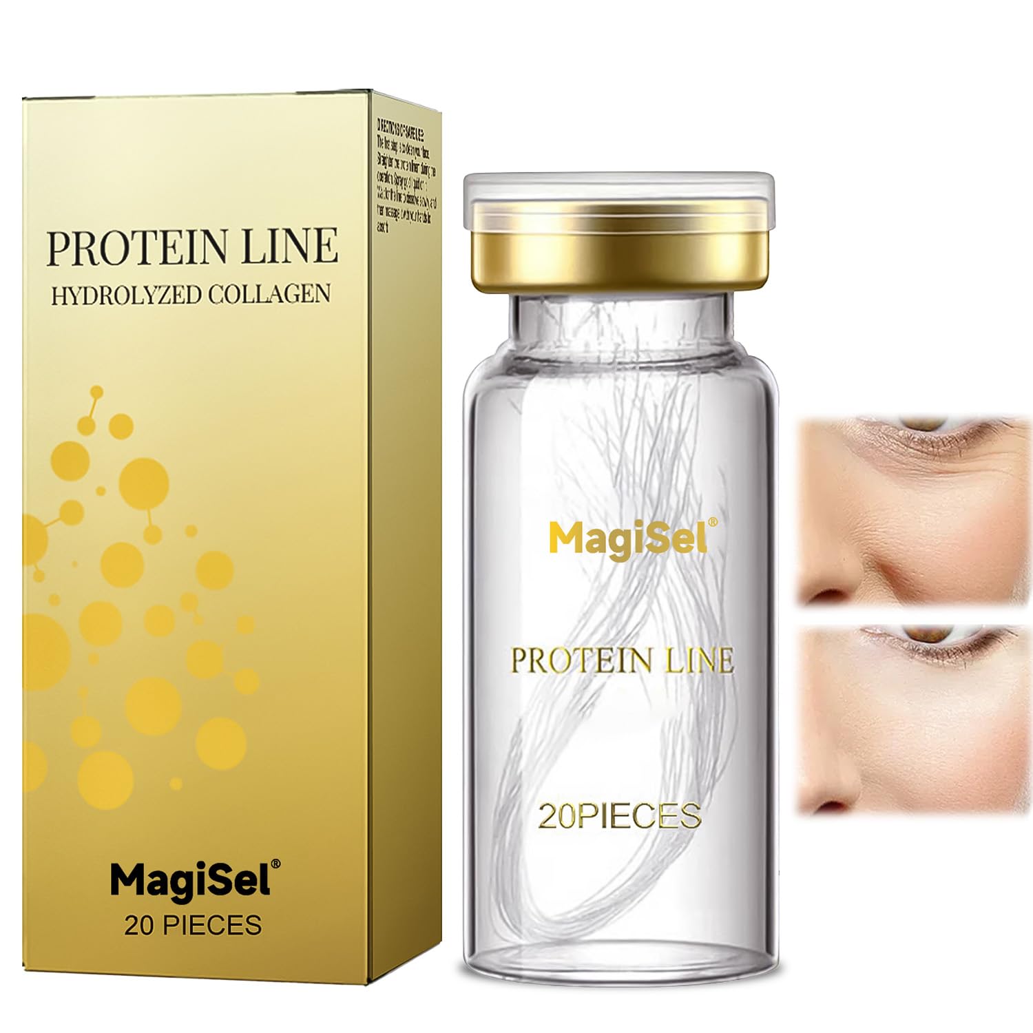 Linea Lifting Proteico, Fili Di Collagene Lifting Riassorbibili, Protein Thread Liftings, Soluble Protein Thread, Riduzione Delle Rughe Delle, Idratante Rassodante Serum 20pcs