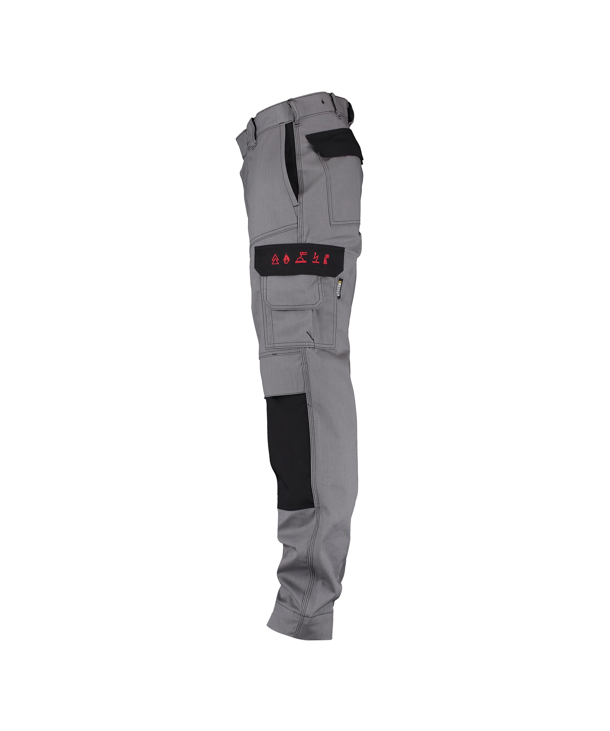 DASSY® Lenox DASSY® Lenox Multinorm Warnschutzhose mit Kniepolstertaschen - Größe 42 - GRAPHITGRAU/NEONGELB