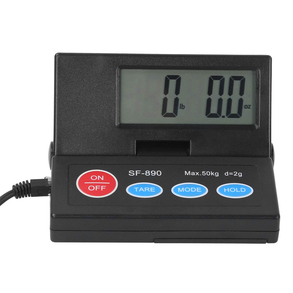 Báscula digital industrial con pantalla externa, peso máximo, 50 kg, precisión, 2 g, báscula digital industrial, báscula de trabajo, para oficina de correos, equipaje para casa