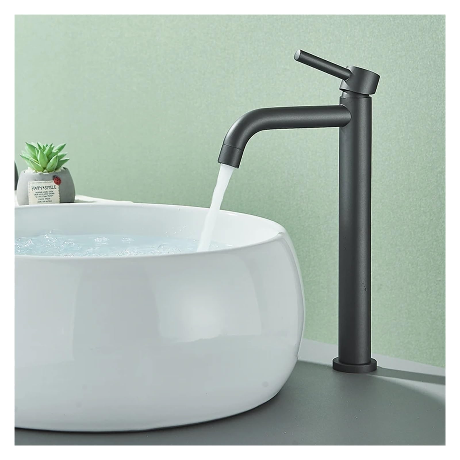 Mitigeur de salle de bains gris pour évier et vasque