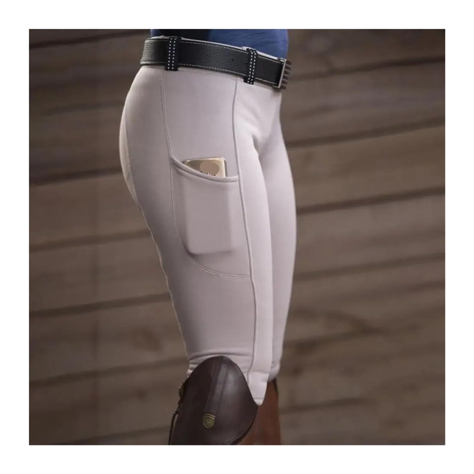 Mallas de equitación con Bolsillo y realce Cadera for Mujer, Pantalones, calzas ecuestres para Montar A Caballo Y Entrenar