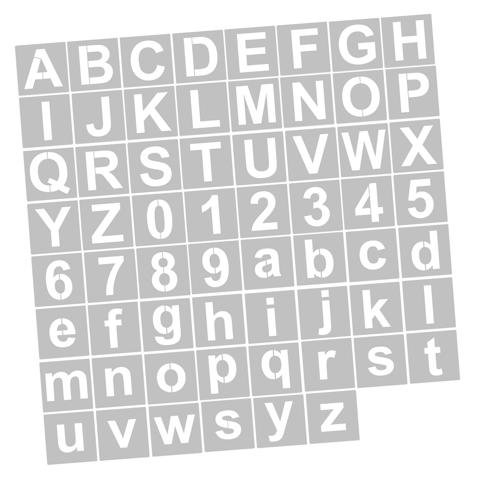 Ejoyous 62 Pz Stencil per Lettere Stencil per Alfabeto Riutilizzabili in PET da 4 Pollici Modelli Artigianali per Dipingere su Pareti e Porte in Tessuto di Legno con Lettere Numeri per Insegne Fai
