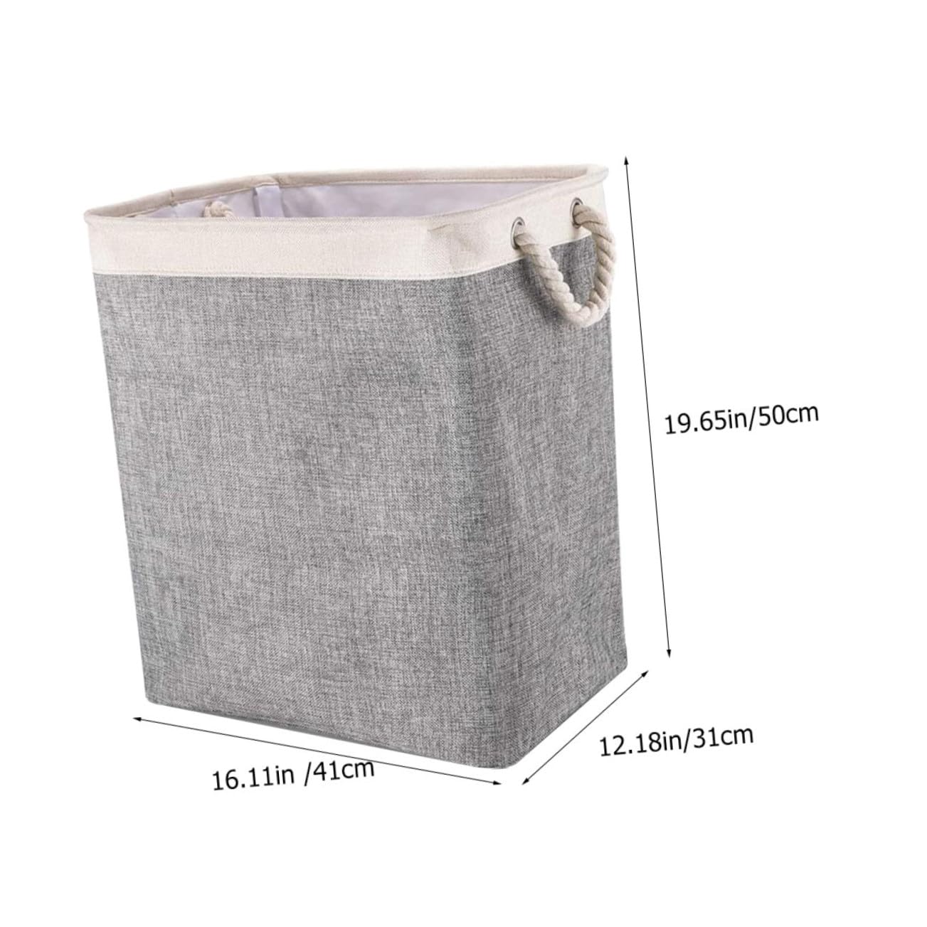 Cesto Bucato Pieghevole Misura Piccola Beige Grigio