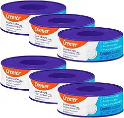Esparadrapo Branco 1,2cm x 4,5m Cremer | Kit com 6 Unidades