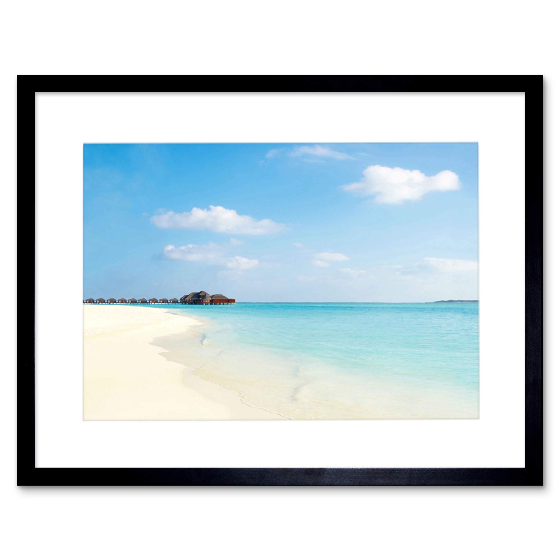 Wee Blue Coo Tropical Beach Caribbean Seaside Photo Framed Wall Art Print