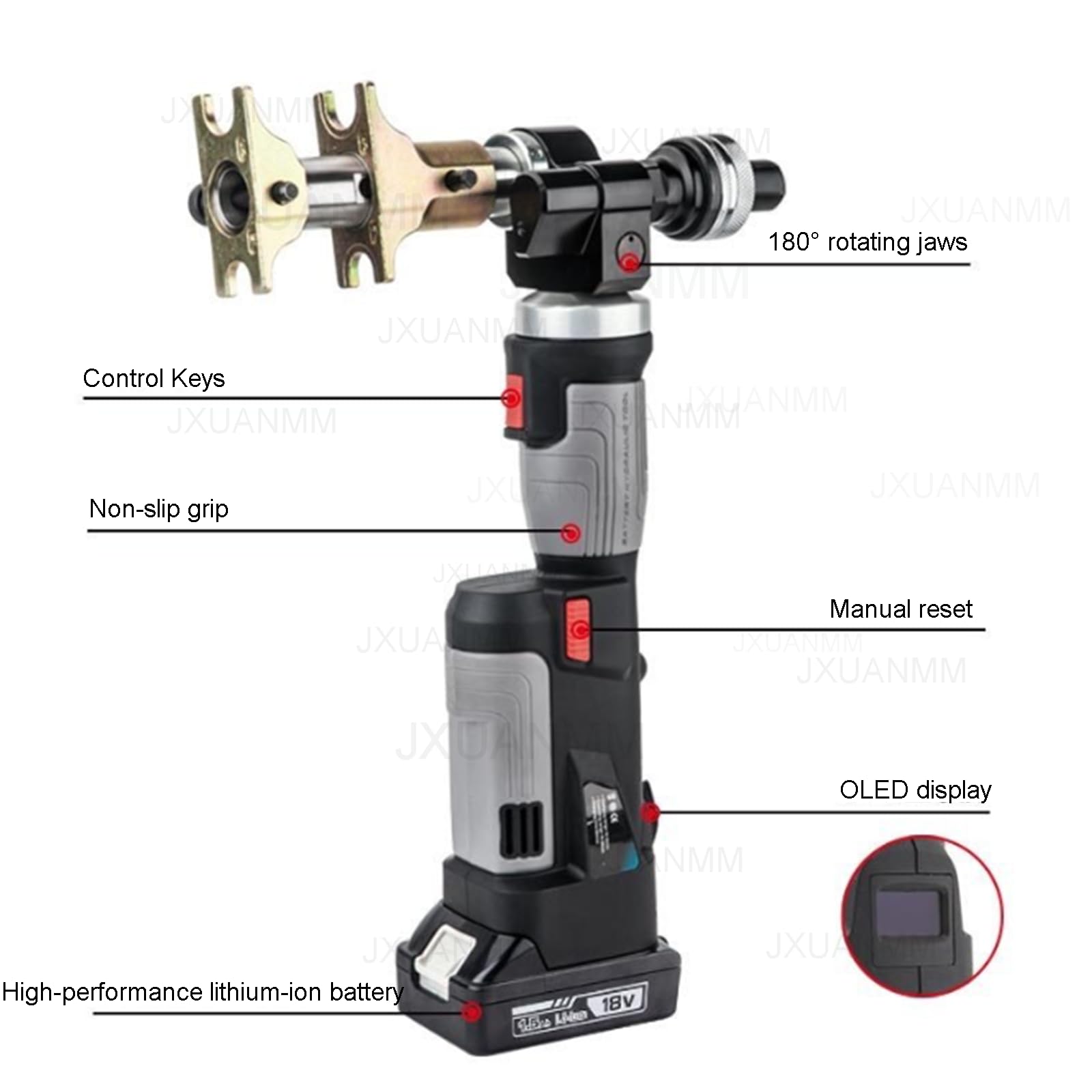 Herramienta de crimpado y expansión axial accionada por batería, herramienta hidráulica de crimpado de tubos, herramienta de fontanería, para trabajos en metal