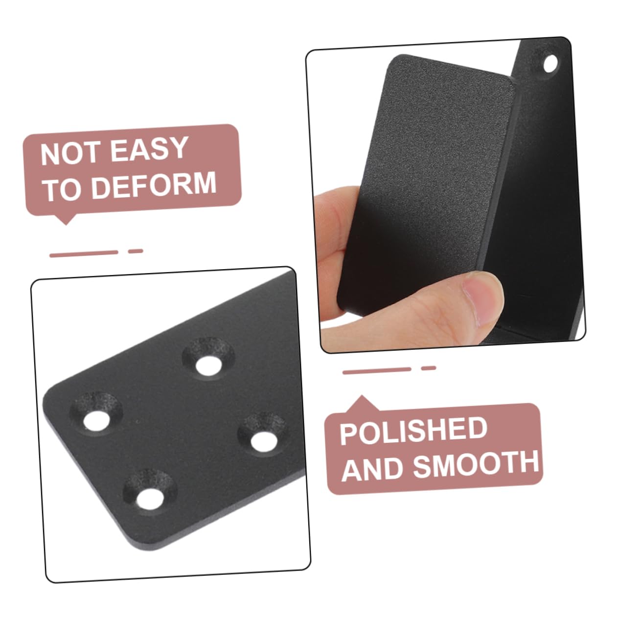 Angoily Supports de Barricade pour Porte de Sécurité en Acier, Forme en U, Robustes, Noirs, pour Garage et Entrepôt