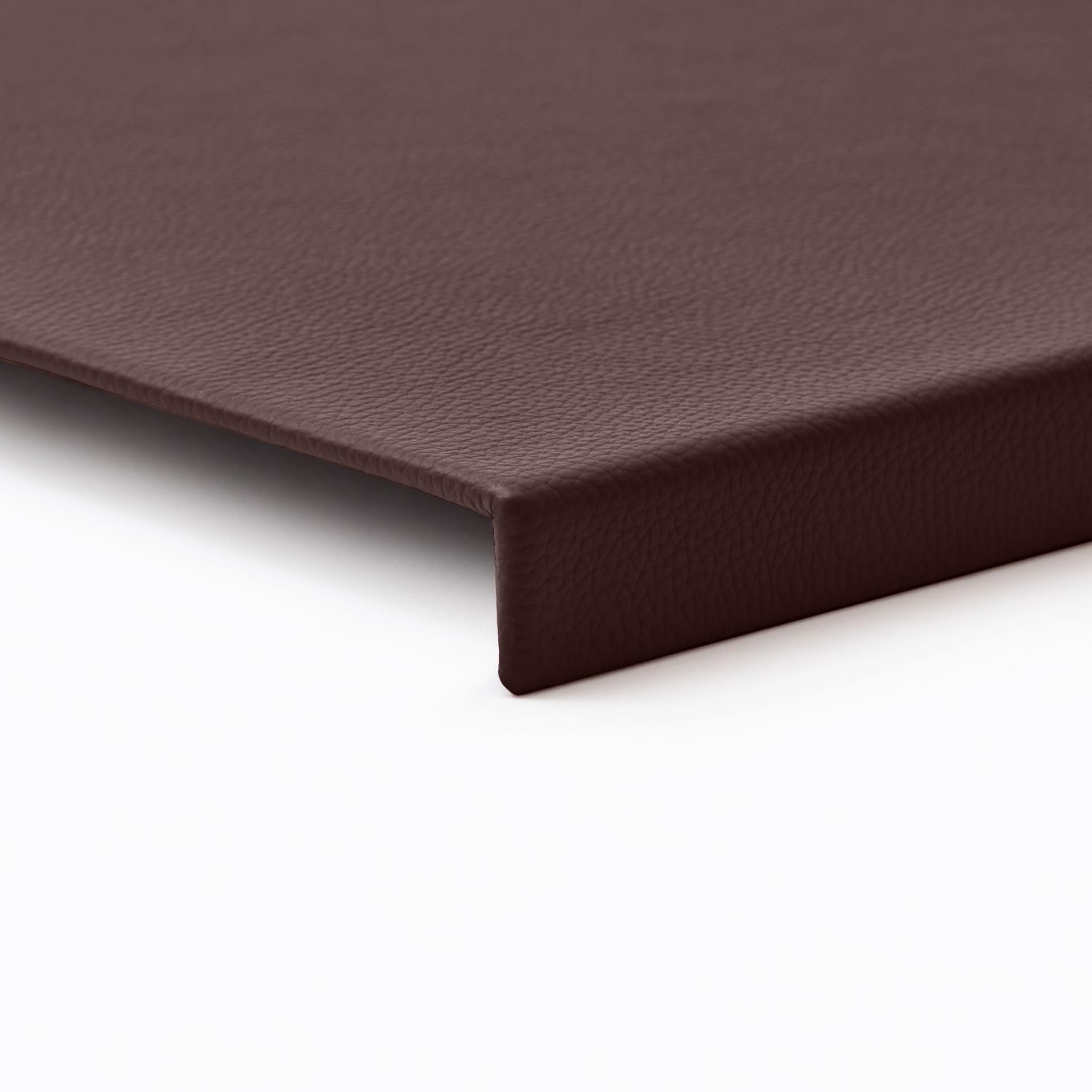 Egloooh - Adamantis - Biurko z prawdziwej skóry Ciemnobrązowy cm 50 x 35 - Nowoczesny design, Trwała stalowa konstrukcja z profilem L, antypoślizgowe dno - Made in Italy
