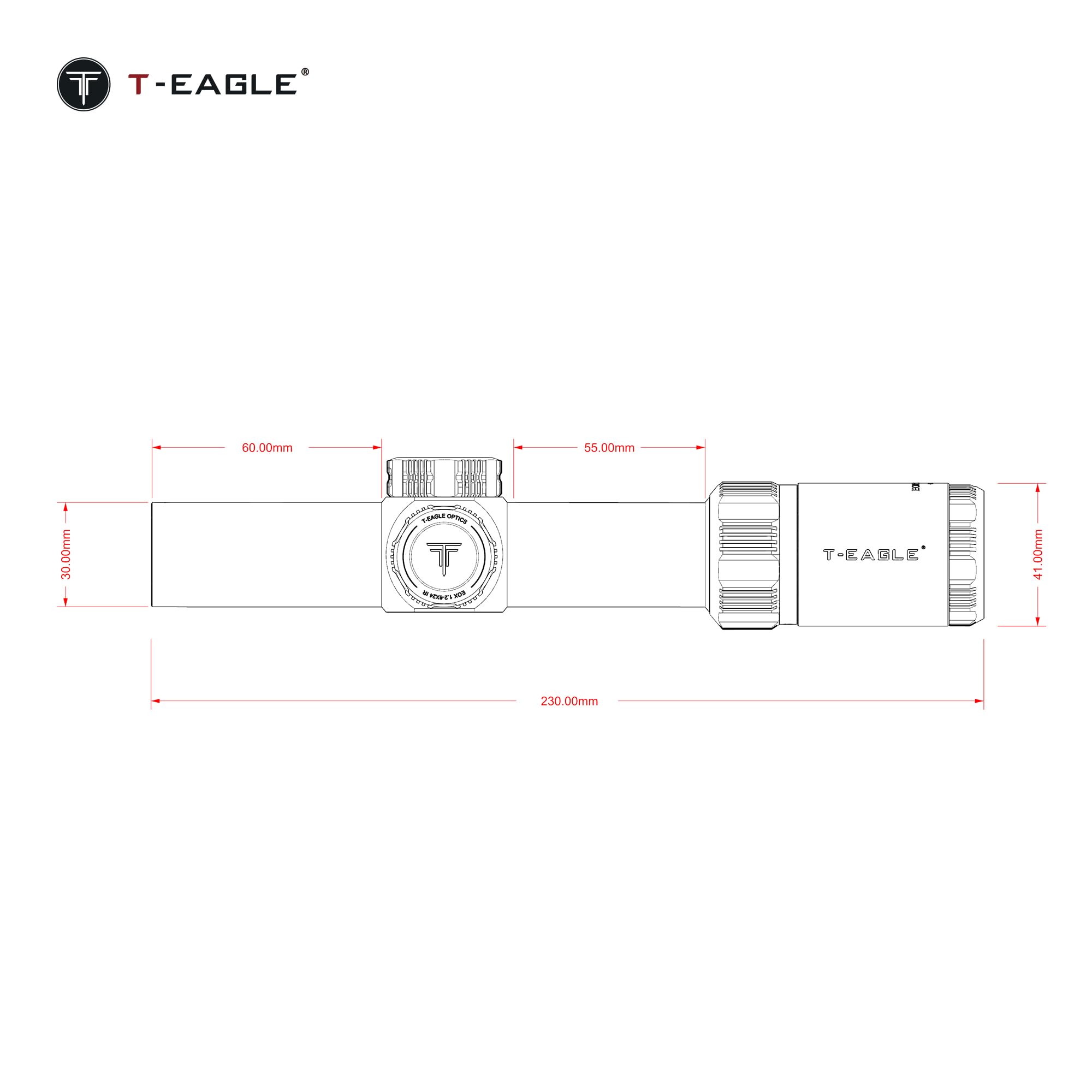 Amazon.co.jp: T-EAGLE ライフルスコープ EOX1.2-6x24IR可変倍率