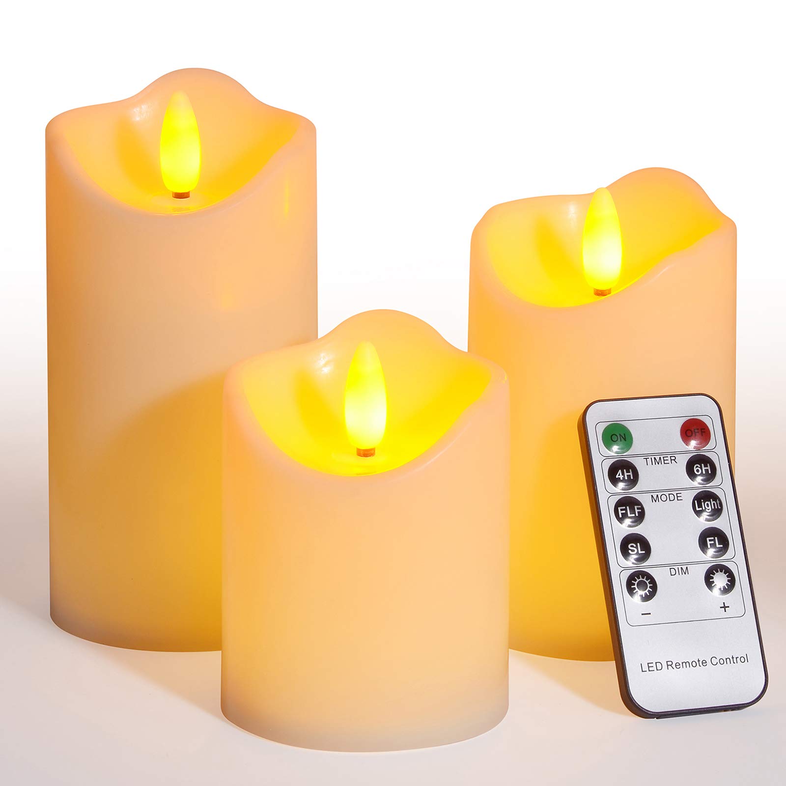 1 x Brand New Remote Control Candles, Ymenow H 3.8 4.8 5.8 Set of 3 El