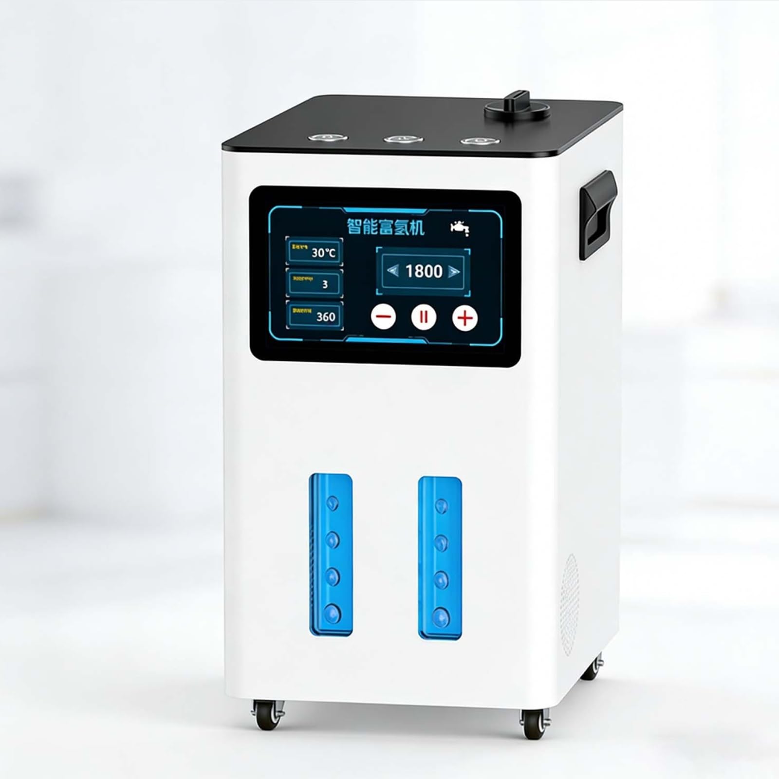 Urządzenie do inhalacji wodorem dla dwóch osób (przepływ 900–4200 ml/min); 3 wyjścia, duży przepływ, jonizator wody, elektroliza SPE/PEM, czystość 99,99%, ekran dotykowy, timer 6h(900ml)