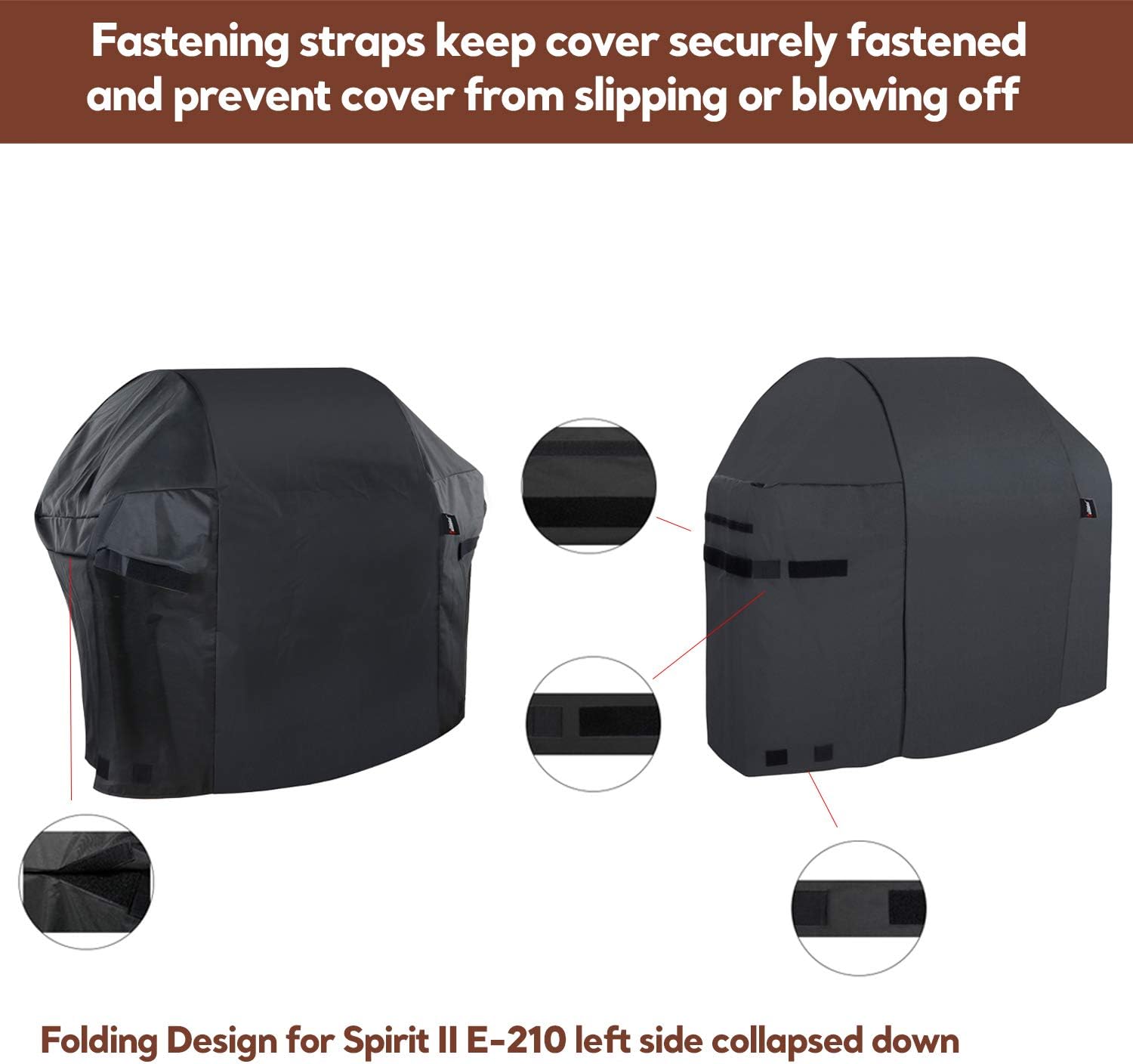 Flash Deals - 50% OFF Uniflasy 48 inch 7138 Premium Grill Cover BBQ Grill Cover for Weber Spirit 200 and Spirit II 200 Series 2 Burner Covers Heavy Duty and Waterproof Replacement Part for WeberBBQ Gas Grill