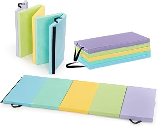 New Bounce Tumbling Mat for Kids - Gymnastics Mat - Folding Exercise Tumble Mat for Home Gyms