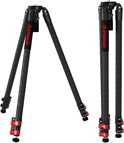 IFOOTAGE Tripod, 61” Carbon Fiber Video Camera Tripod with Quick Fastbowl, Max Load 19.8 lbs, Compatible with Canon, Nikon, Sony DSLR Camcorders