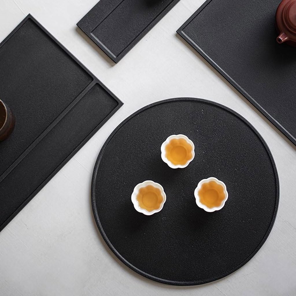 Wielofunkcyjna taca do serwowania Simple Handmade Tea Tray Household Small Dry Brewing Table Restaurant Round Service Tray Talerz do serwowania