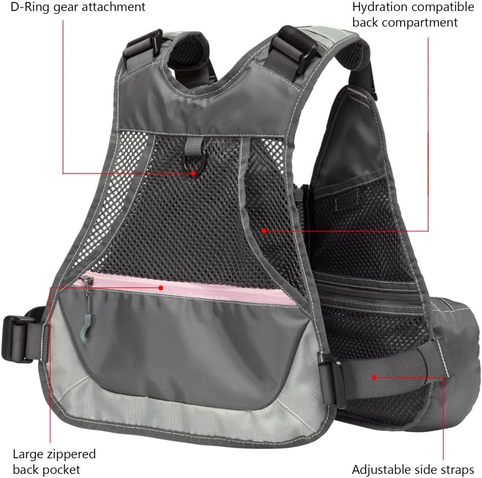 Fly Fishing Vest for Youths Kids Adjustable Size with Multiple Pockets Trout Bass Gear