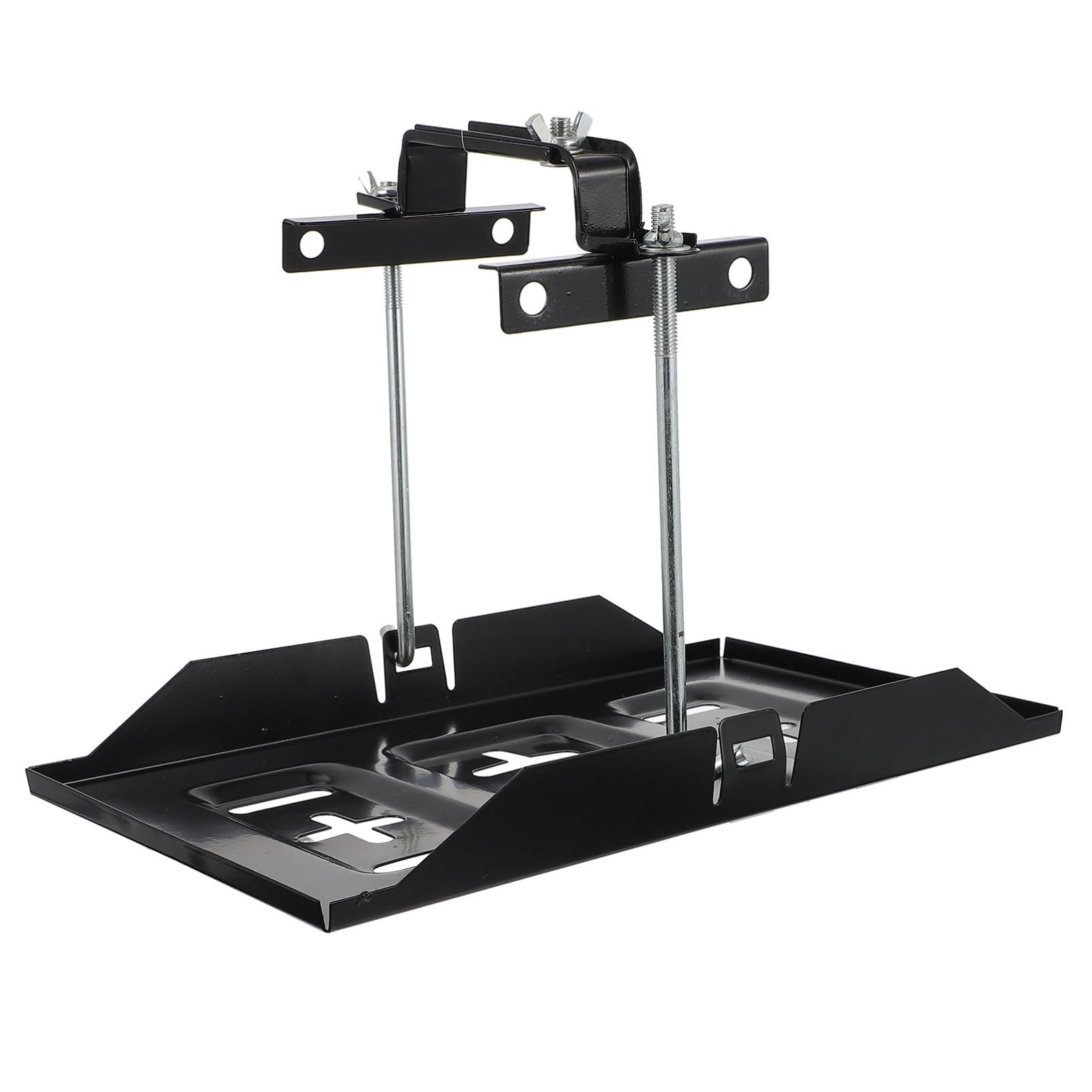 1 Set Support de Batterie de Voiture en Fer Noir pour Batterie Automobile | Fixation pour Batterie de Voiture, Surface Lisse, Dureté, Résistant à Rouille