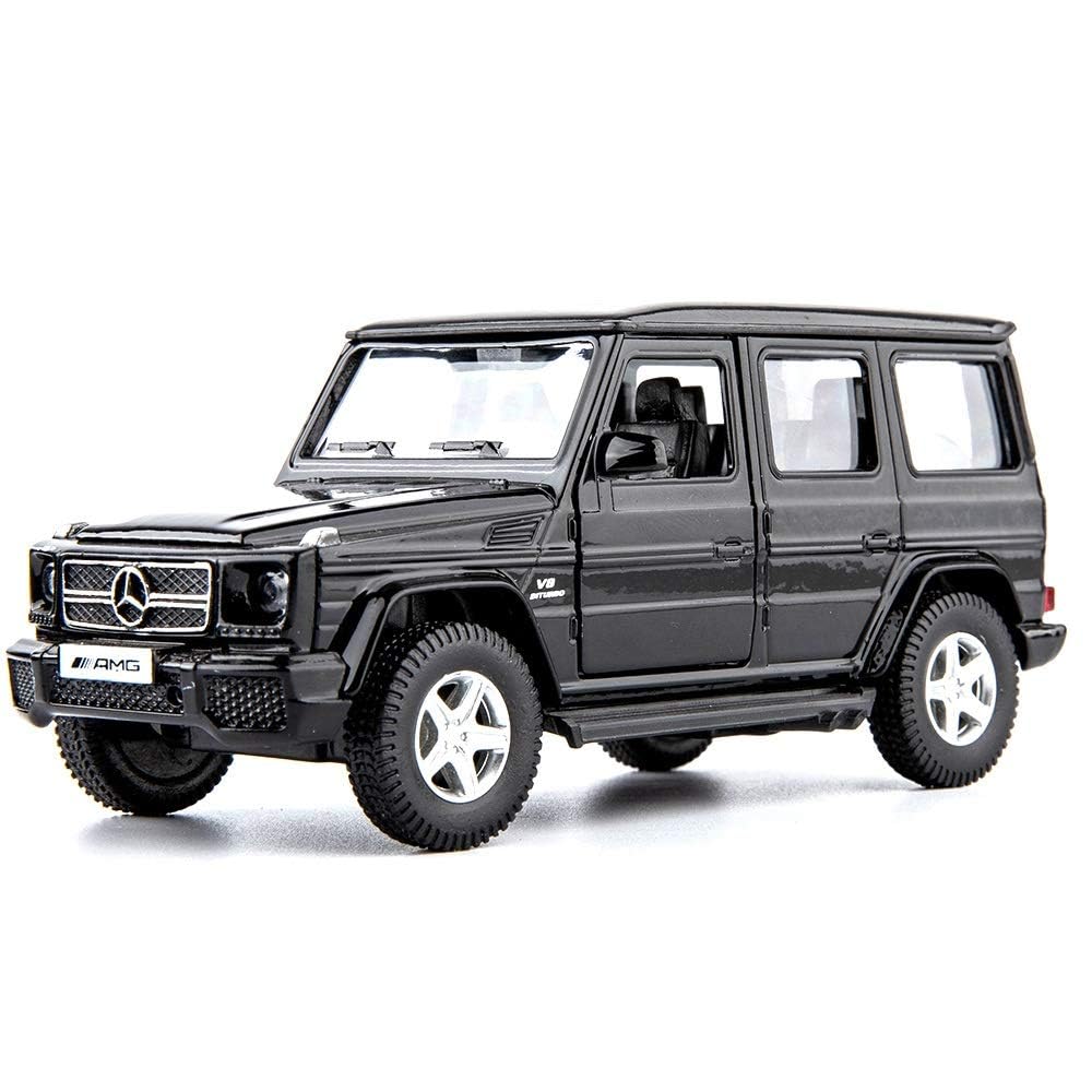 1/36 Scale G63 Casting Car Model, Zinc Alloy G Wagon Toy Car for Kids, Pull Back Vehicles Toy Car for Toddlers Kids Boys Girls Gift (Black) (BLACK)