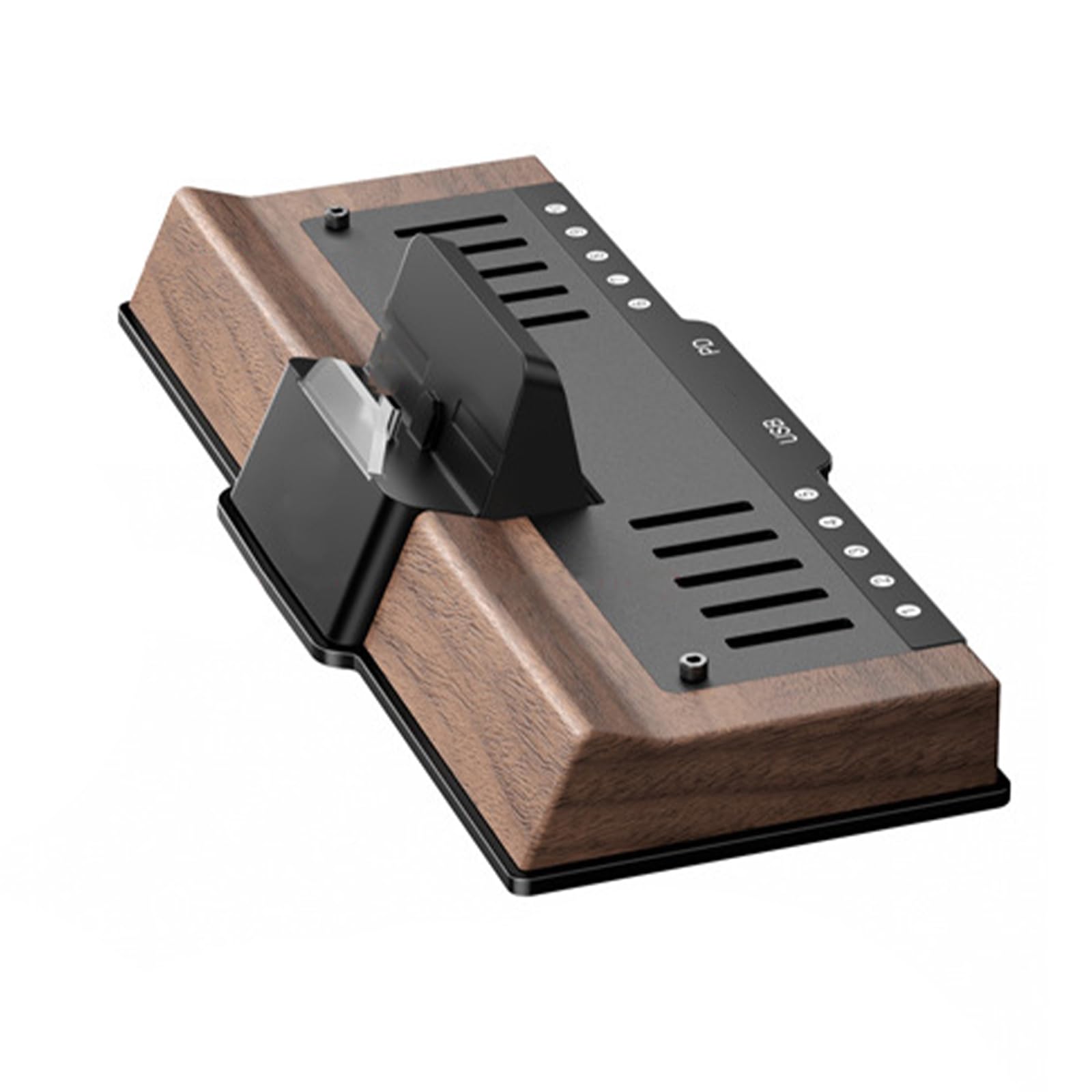 Dockingstation mit staubdichter Hülle, 10 Spielkartensteckplätzen, USB3.0-Anschluss, Multifunktions Dock, Gaming Zubehör, Holzsockel