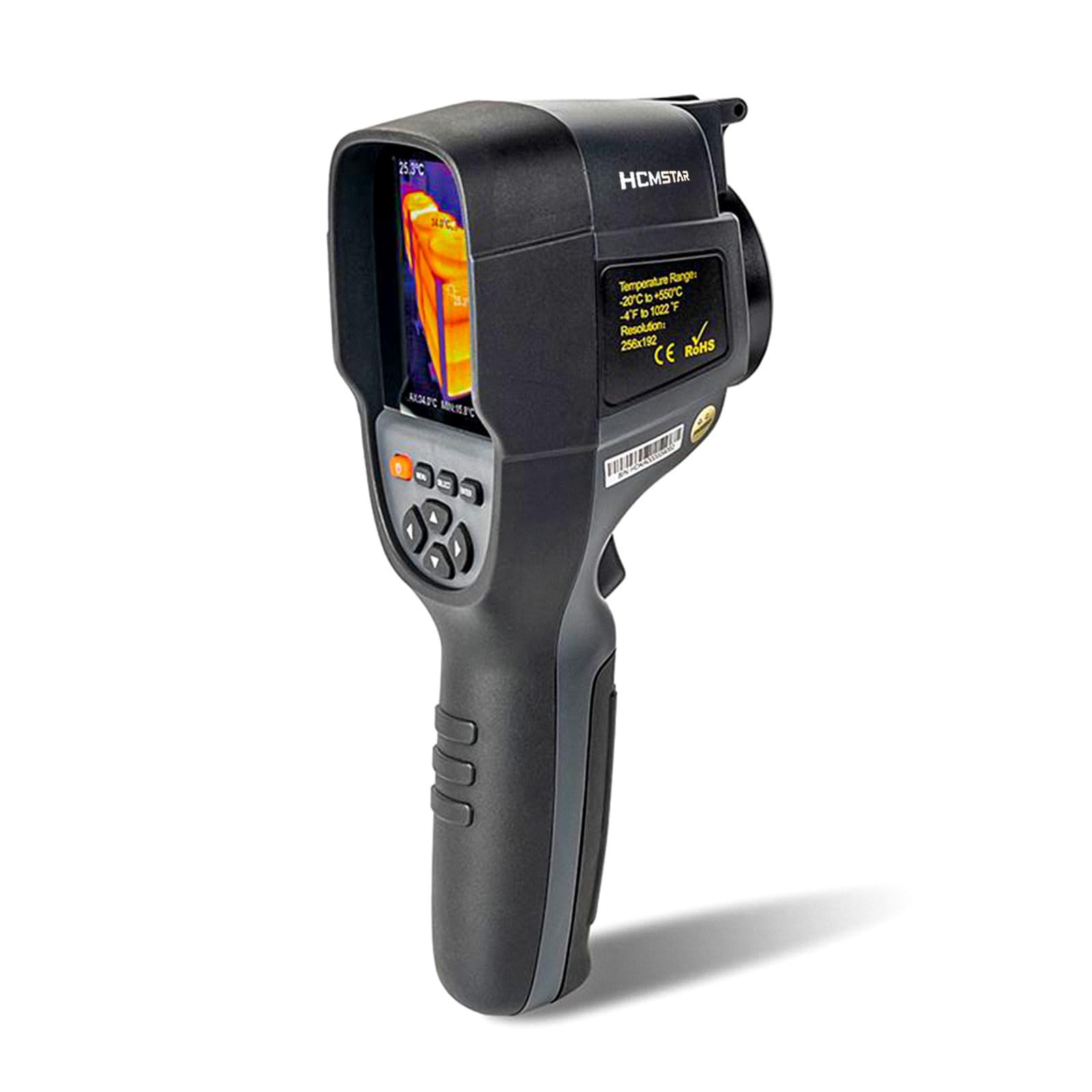 Thermal Imaging Camera, 320 x 240 TISR Resolution, 256 x 192 IR High Resolution, -4℉~ 1022℉ Temp Range, 25 HZ Handheld Thermal Camera,300,000 Pixels, Easy to Read 3.2" Color Display
