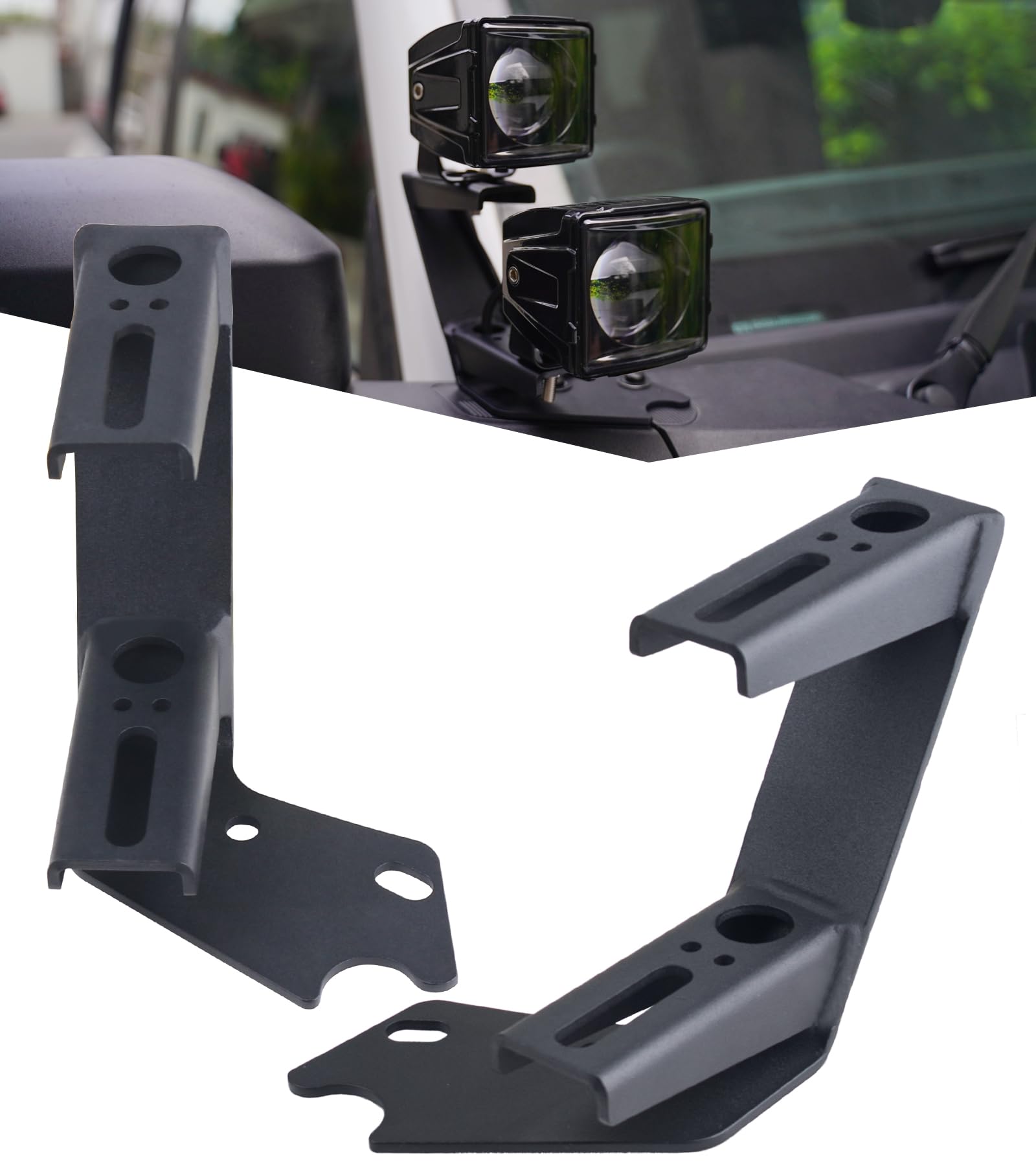 Dual A-Pillar Light Mount Compatible with Ford Bronco 2021-2024