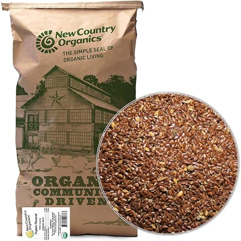 New Country Organics | Organic Flaxseed for Livestock | Certified Organic and Non-GMO | Feed Grade | 40 lbs Cover