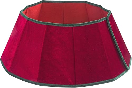 Collar de árbol de Navidad, falda plegable de terciopelo para árbol de Navidad, cubierta base de soporte para árbol de Navidad para decoración de