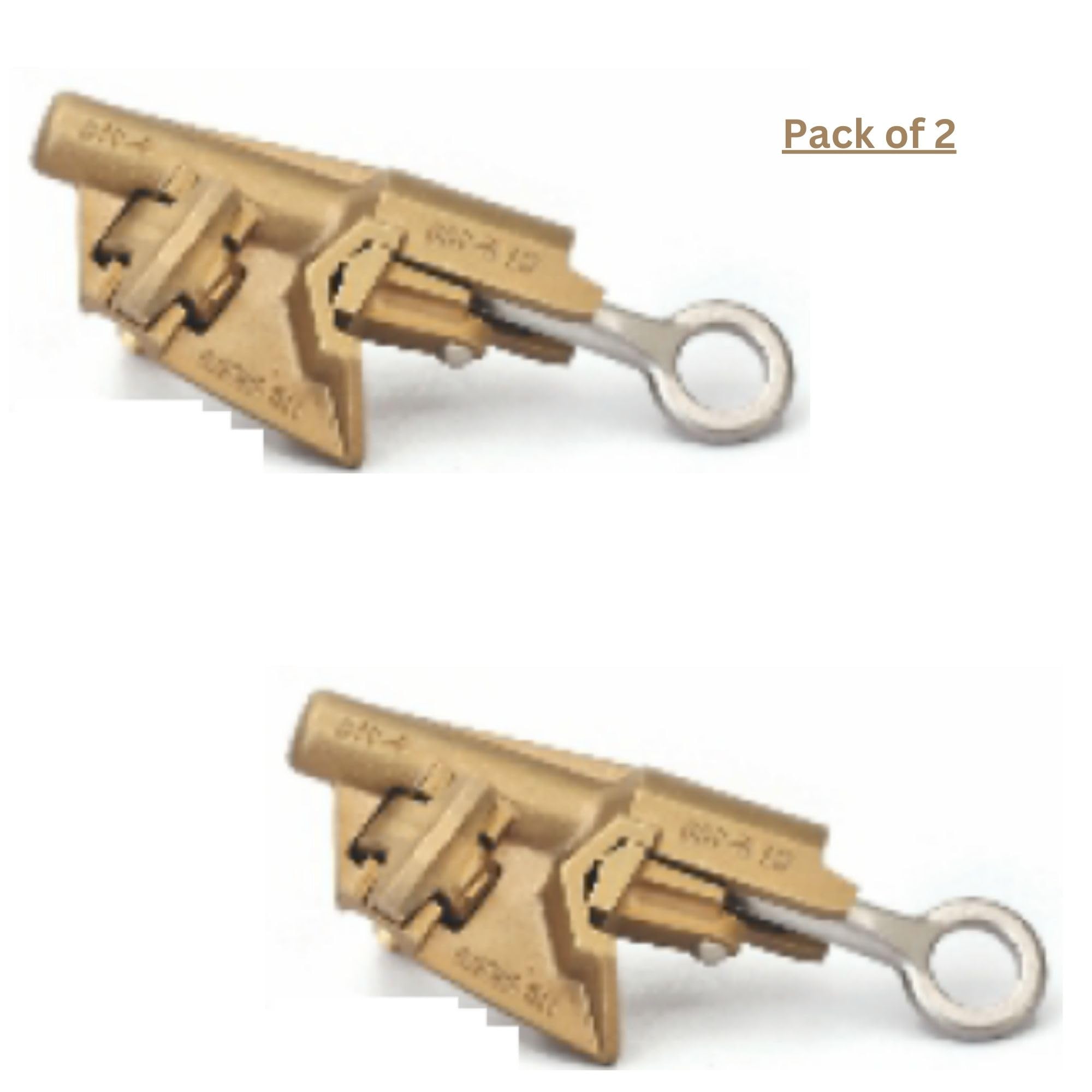 VoltVeera 6 Sol - 4/0 Str. Hot Line Clamp – Electrical Copper Clamps, High-Strength Corrosion-Resistant Alloy (Pack of 2)