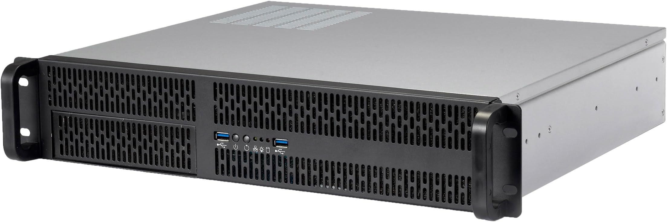 Rosewill 2U Server Chassis Rackmount Case | 4 3.5"/2.5" HDD, 1 5.25" Device | Micro-ATX Compatible | 2 x 80mm PWM Fans | 2X USB 3.0 | Silver/Black - RSV-Z2700U