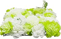 Vista 32 de Paneles de pared de flores artificiales de 16 x 24 pulgadas, tapetes de pared de flores de seda para jardín al aire libre, patio, valla, valla de 4