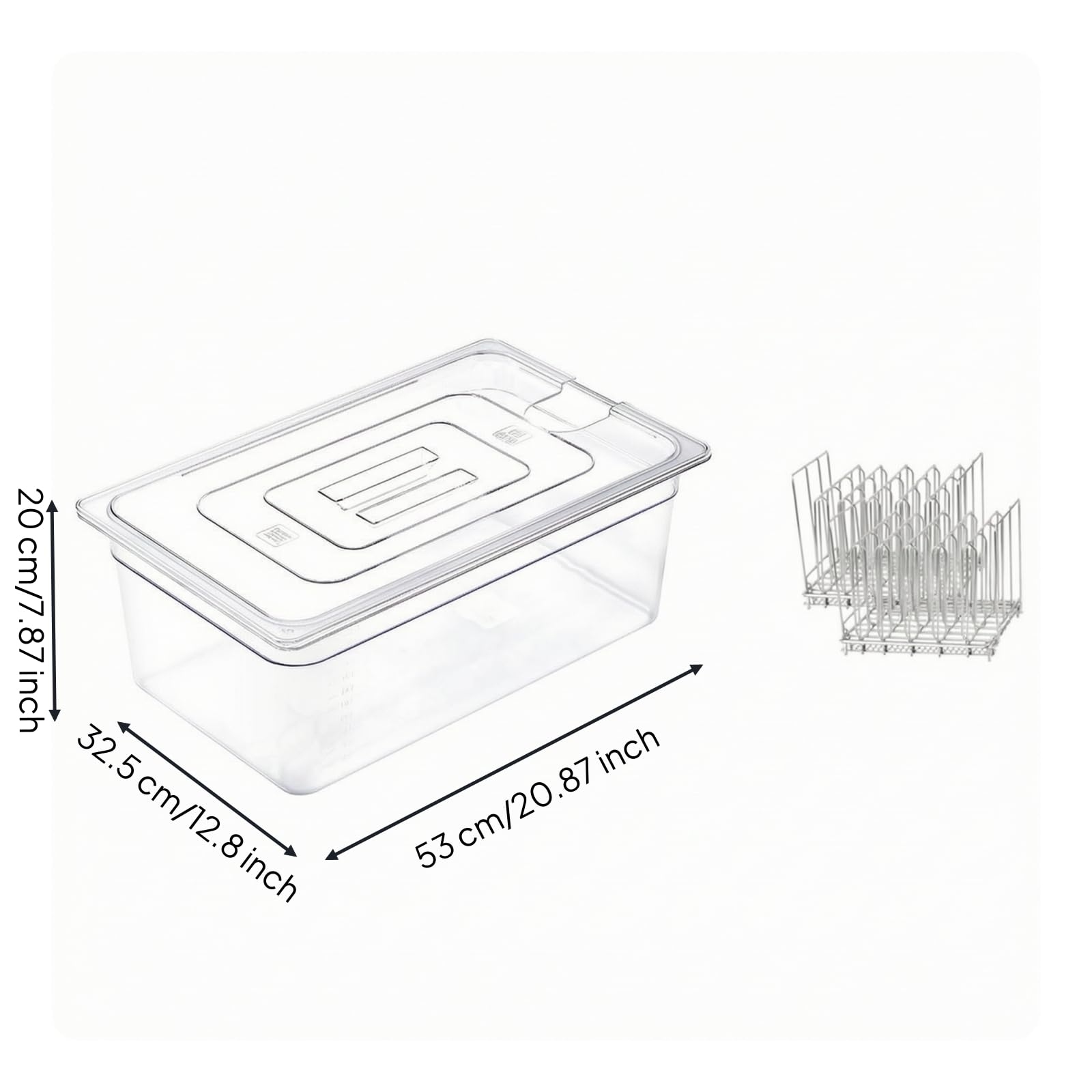 Ronyme sous Vide Grille | Parois Traparentes, Récipient sous Vide Grille, Récipient Cuisson Lente Couvercle