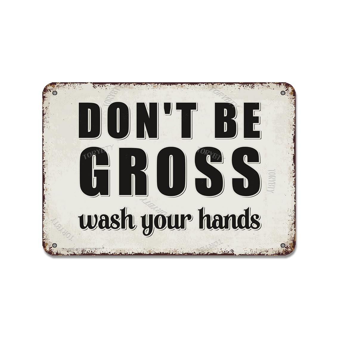Don'T Be Gross Wash Your Hands Retro Look Tin Decoration Art Sign For Home Bathroom Farmhouse Restroom Toilet Bar Funny Wall Decor Metal Tin Sign 8X12 Inch