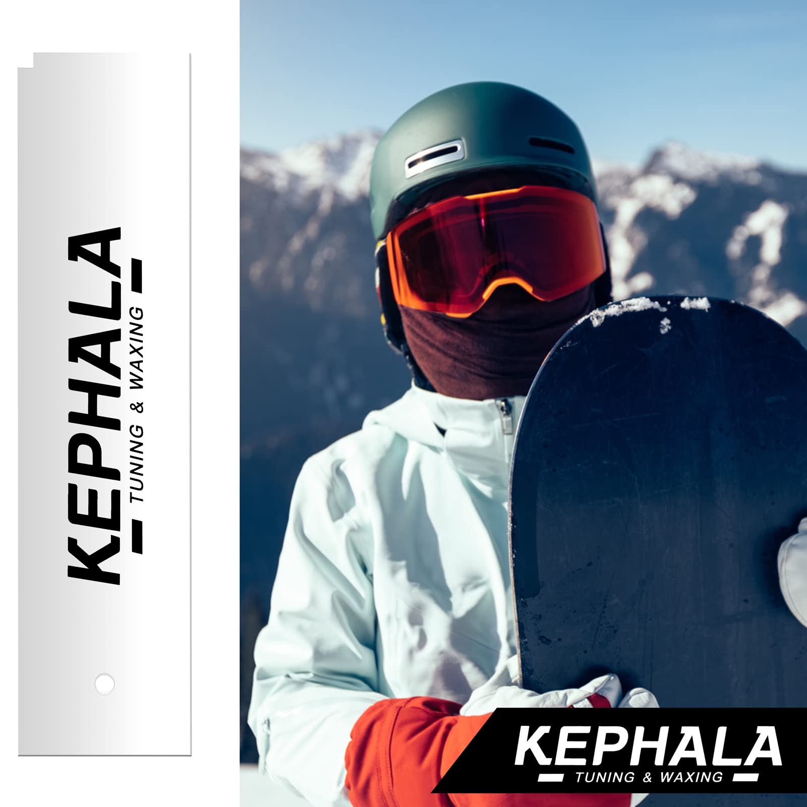 KEPHALA - Rascador de cera de esquí resistente con muesca derecha para quitar la cera extra enfriada de las tablas de snowboard