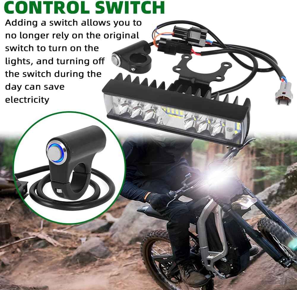 AUTOVIC Dirt Bike Front Light Bar Plug and Play Motorcycle Headlight Kit for Talaria Sting R MX4 Sur-Ron Segway X260 6000K High Transmittance Farther and Wider View