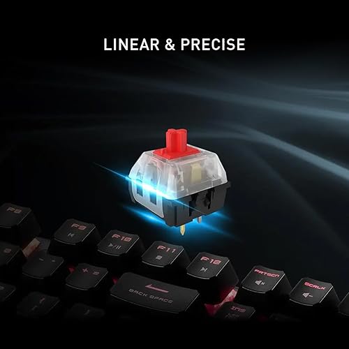 Miniatura 2 de MSI Vigor GK50 Elite TKL LR US Teclado mecánico RGB para juegos con interruptores rojos Kahil