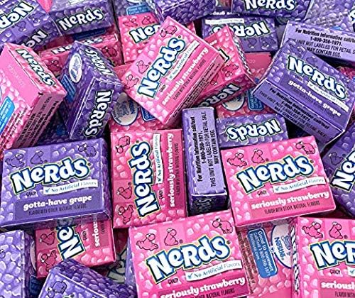 Wonka Nerds Gummy Clusters - Grape & Strawberry - 1 lbs Individually Mini Candy Boxes - Valentines & Easter Treat Pack - Classic & Delicious Gummy Candy for Movie Nights, Birthdays, Pantry