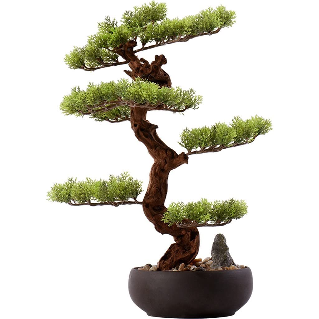 SWENEEN Home Fake Plants Artificial Bonsai Tree Ceramic Potted Artificial Potted Plant Decoration Table Top Display For Home Office Decoration Bonsai Artificial Bonsai Decoration,
