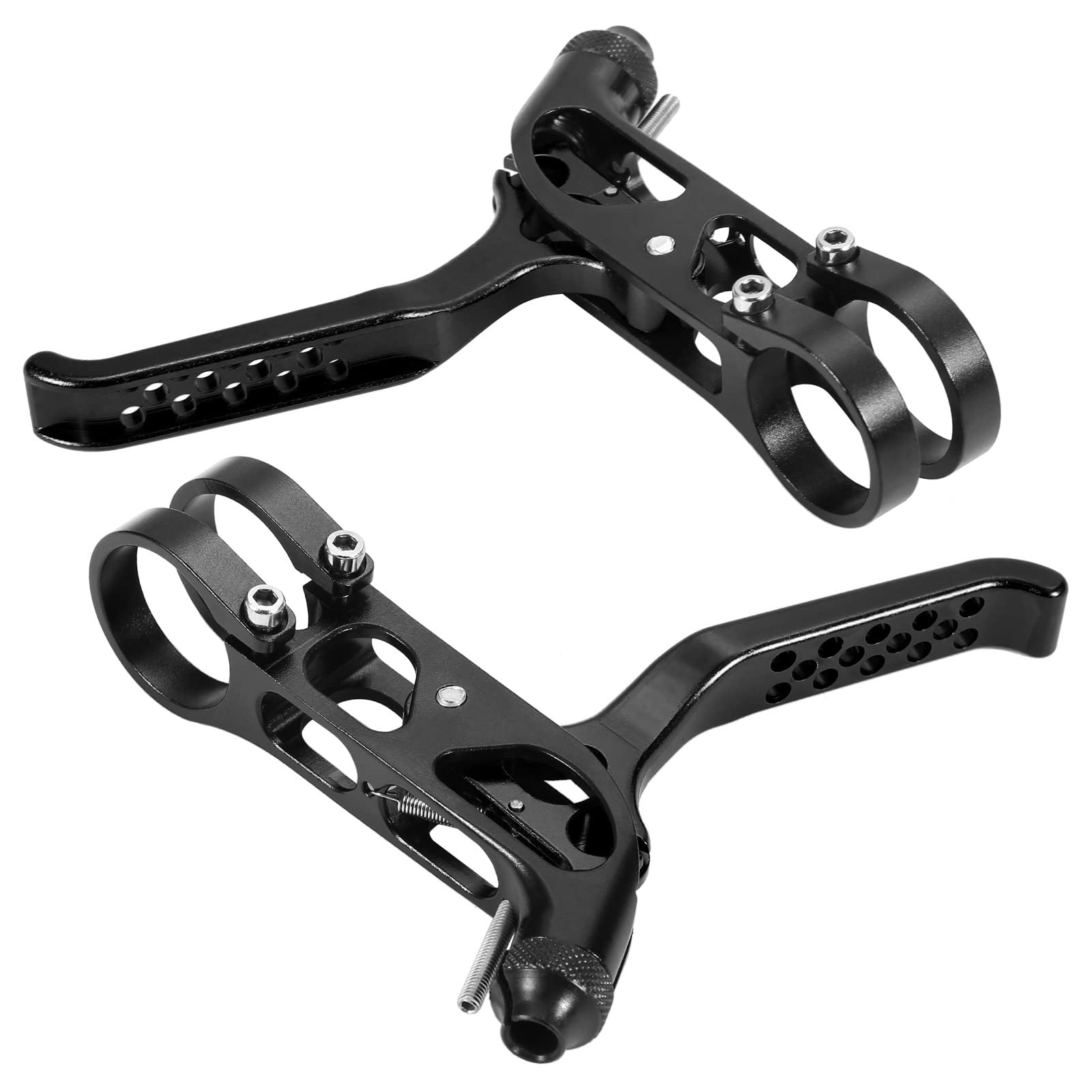 Leva del freno della bicicletta Freno a mano 2 pezzi Leva del freno della bici pieghevole V Leva del freno in lega di alluminio Manovella della bicicletta Manovella CNC Leve dei freni della biciclet