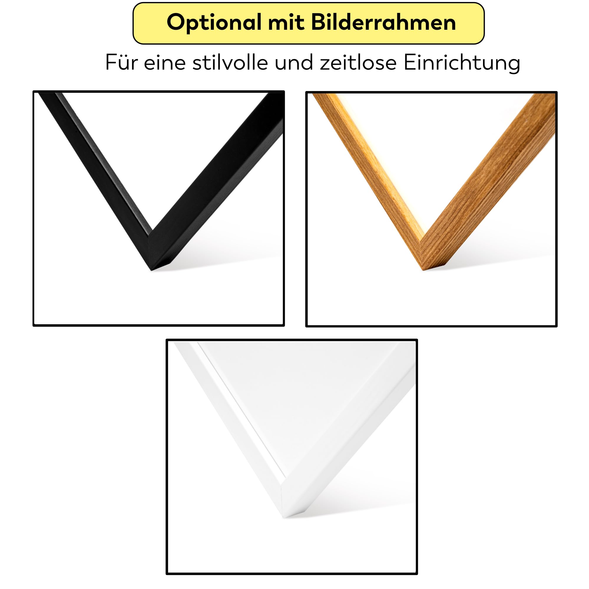 Deutsam 3er Poster Wandposter als Wohndeko für Wohnzimmer, Schlafzimmer, Flur oder Büro auch als Leinwand erhältlich (Together, 50x70cm)