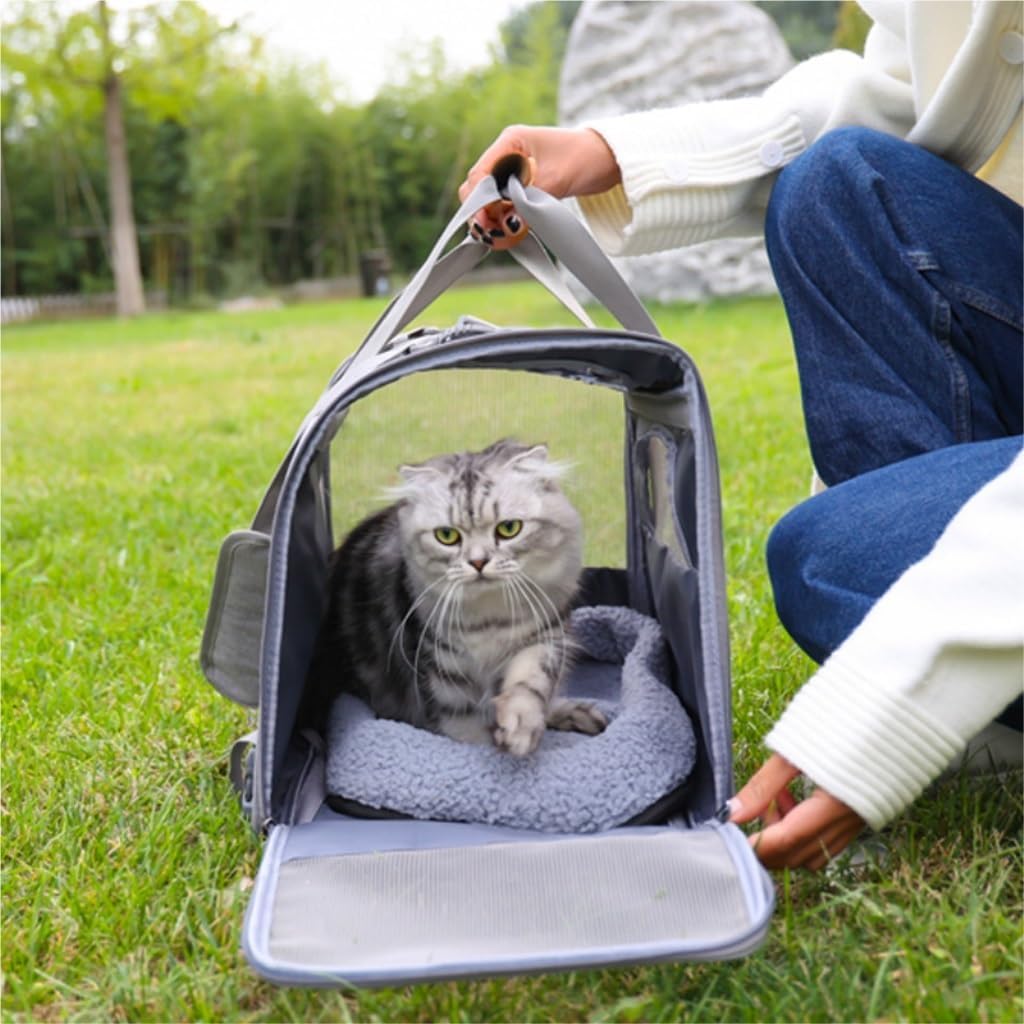 猫バッグ お出かけバッグ ポータブル 折りたたみバッグ 猫 アウトドア 旅行 通気性 シングルショルダー ポ 【キャリア】