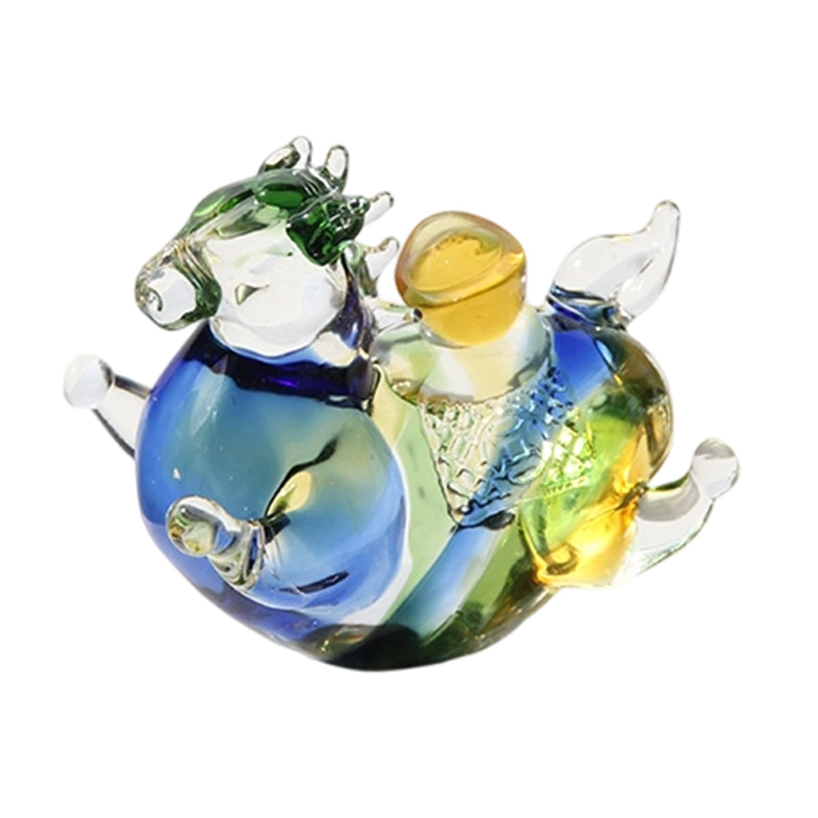 Snorvixre Glass Horse Statues Realistic Animal Art Figurines Collections Ornament Zodiacs for Offices Home Decors Glass