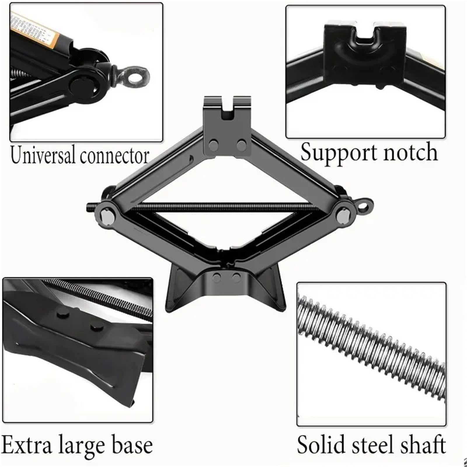 Cric A Forbice Per Auto Cric for auto multi capacità 08T 1T 2T portatile a forbice a manovella for risparmiare manodopera for il sollevamento di veicoli for la riparazione pneumatici(0.8T Car jack)