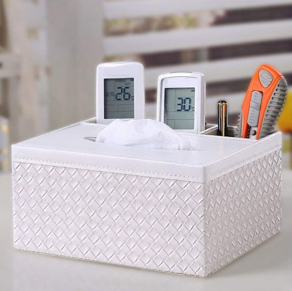 Boîte de mouchoirs en cuir artificiel pour masquer le carton jetable