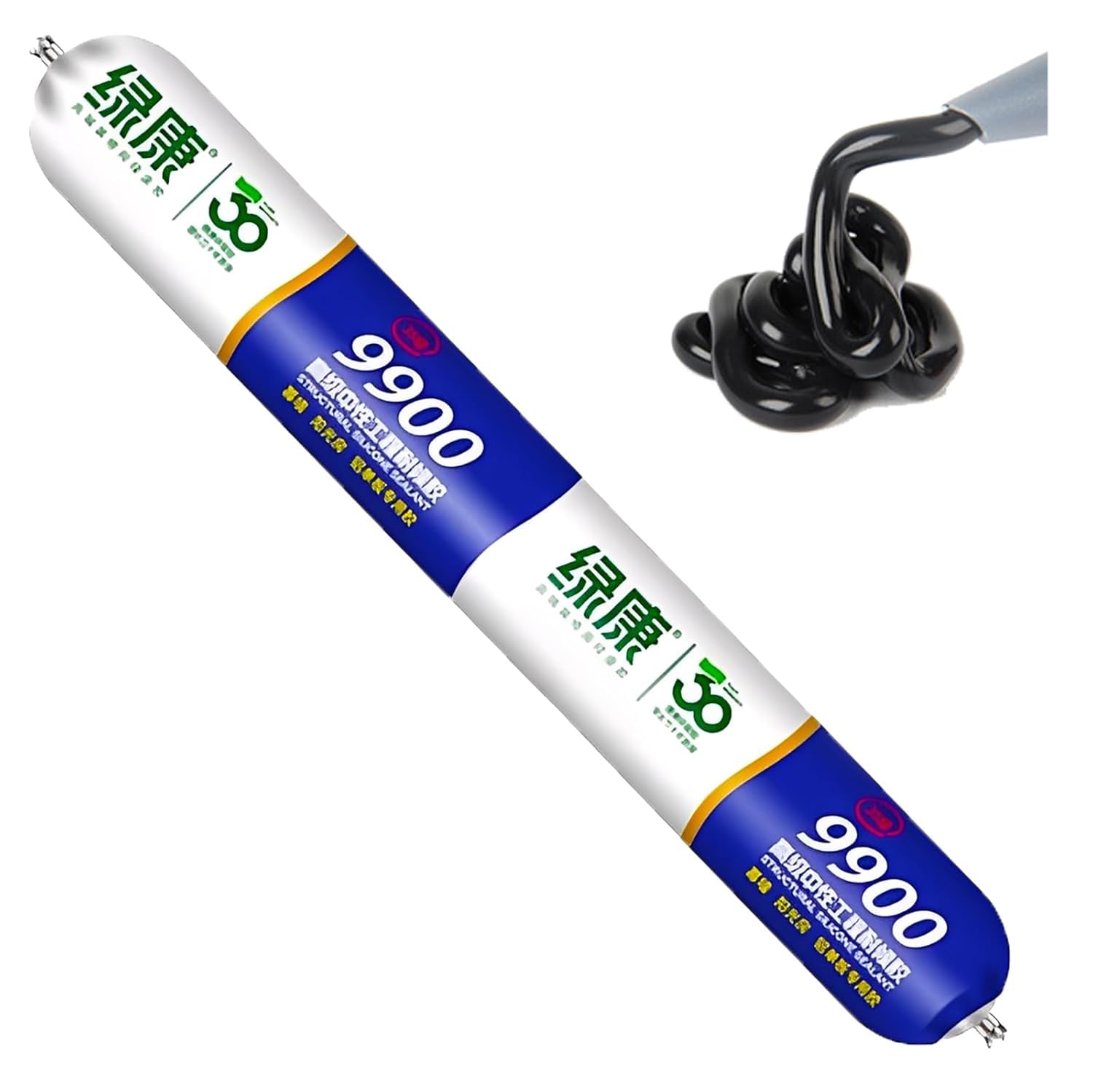 9900 Silicone Waterproof Sealant, Clear Multipurpose Caulk for Roof & Wall Cracks, UV Heat Resistant, Indoor Outdoor Use for RV Gutter Tile Stone (Black,1Pcs)
