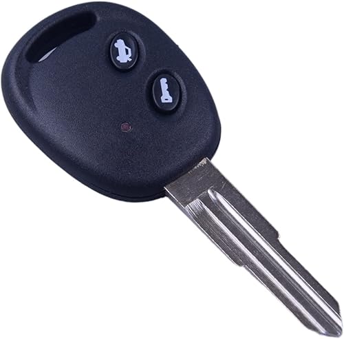 NinWelly Jfqm - Carcasa para llave de coche con 2 botones, sin cortar, para Chevrolet Fit para Chevy Fit para Aveo 2004 2005 2006 2007 2008 2009 2010